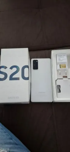 GALAXY S20 FE BRANCO COM CAIXA E CARREGADOR ORIGINAL 