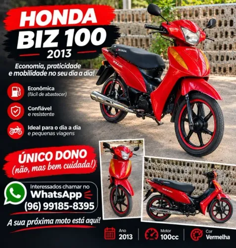 Moto Honda Biz 2013 100cc