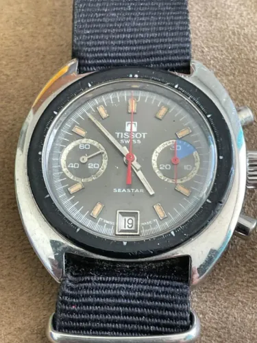 RELÓGIO TISSOT SEASTAR CRONO NAVIGATOR VALJOUX 7734 VINTAGE DE COLEÇÃO RARIDADE E BELEZA!