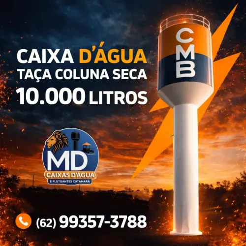 Caixa D'água tipo taça coluna seca 10.000
