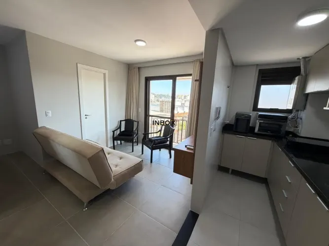 INBOX CIA IMOBILIÁRIA ALUGA Studio pronto para morar, com churrasqueira e sacada privativa