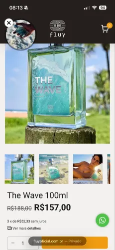 Perfume The Wave original 100 ml apenas 50 reais 