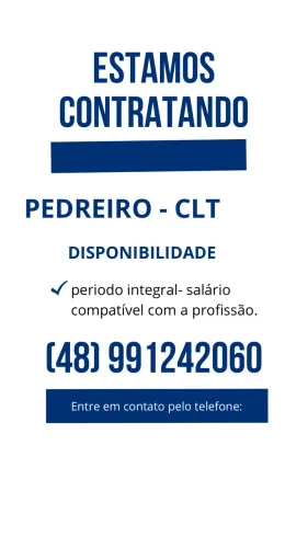 Vaga Pedreiro CLT