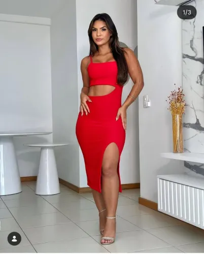 Vestido longo bege