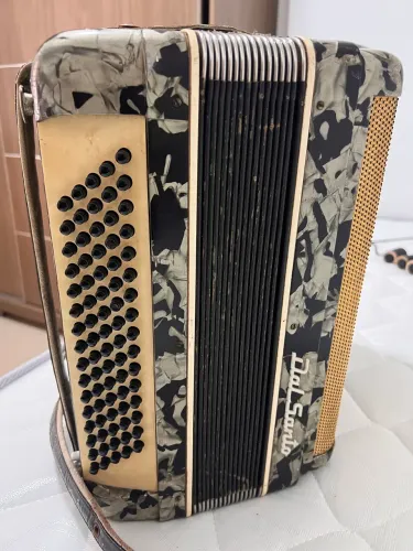 Gaita Acordeon Dal Santo Original - 80 Baixos - Relíquia em Funcionamento