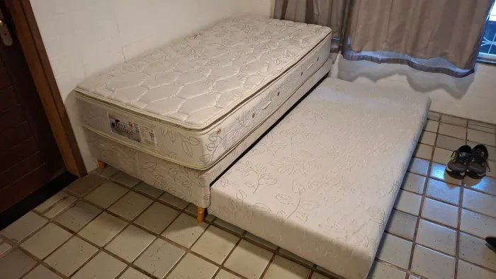 Cama Box Onyx Solteiro 2,00 x 1,00 m com Cama Auxiliar (Bicama)
