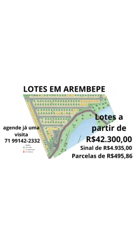 TERRENO em Arembepe com pagamento facilitado