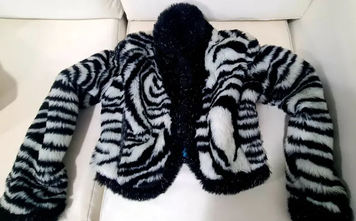 Casaco Sintético Animal Print Zebra