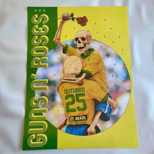 Guns N' Roses Litografia São Paulo 2025 60x45cm Envio ou retira em Curitiba