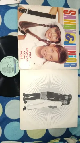 Lote 8 vinil original - SAND & JUNIOR C/ Poster 1990 + LEANDRO E LEONARDO LEIA A DESCR..