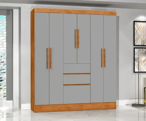 Guarda Roupa Brunela 7 Portas 2 Gavetas