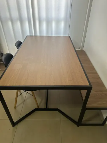 Mesa Mobly + banco + cadeiras palito