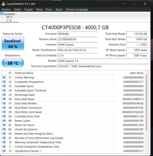 Ssd 4tb Crucial P3 Plus