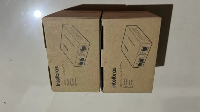Conversor de Mídia Gigabit Intelbras KGSD 1120 A/B - Fibra Óptica até 20km (Novo)