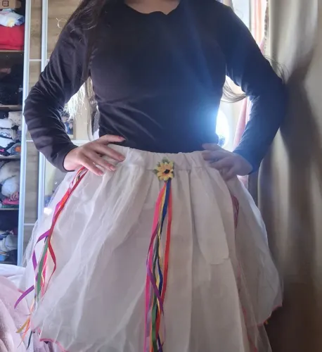 Saia junina de noiva + laço