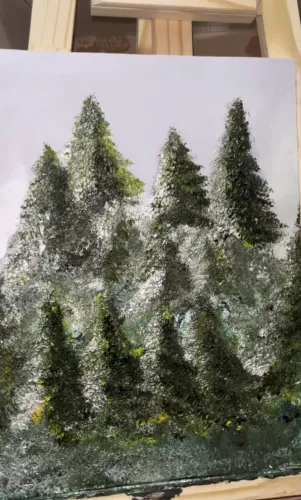 Floresta saudosa - óleo em tela - obra autoral 