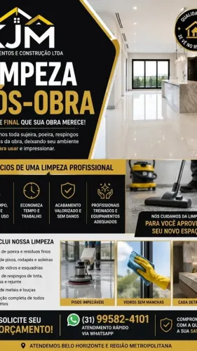 limpeza Pós-obra Residencial e Comercial | Grossa e Fina