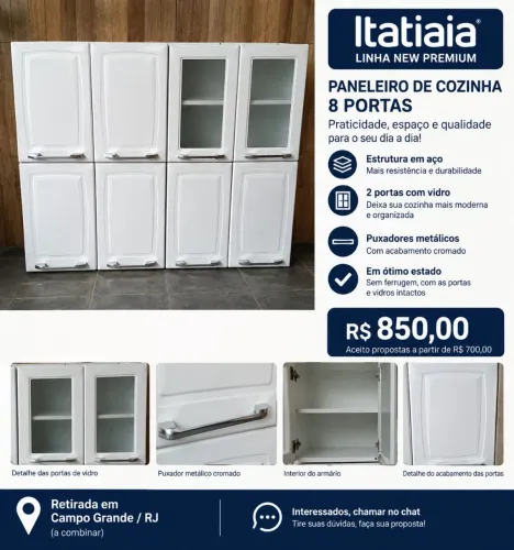 Paneleiro/armário de cozinha Itatiaia - 8 portas