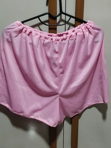 Short estilo baby Doll, rosa tamanho G