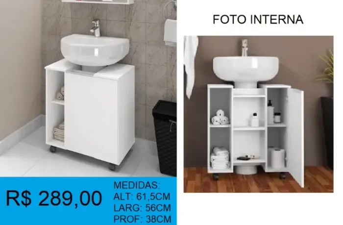 Armario de banheiro - compre hoje e receba em até 72 horas 