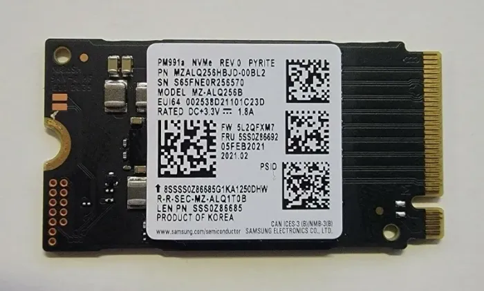 SSD Samsung PM991a 512GB M.2 2242 NVMe Gen3