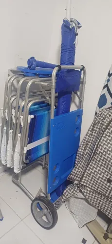 Kit verão com 4 cadeiras e sombreiro