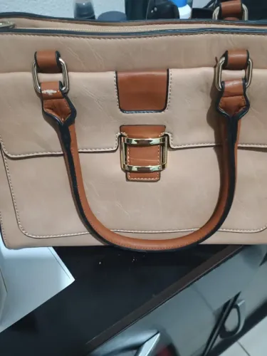 Bolsa de Mão e Transversal Fashion Queen (Nude / Caramelo) - Nova com Etiqueta