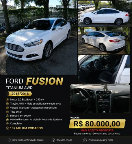 Ford Fusion Titanium 2.0 Gtdi Eco. AWD Aut. 2016