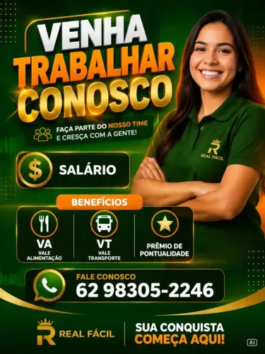 Venha fazer parte da Equipe Real Facil ( Auxiliar administrativo, consignado)