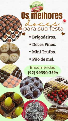 Brigadeiros tradicionais, personalizados, doces finos, pão de mel...
