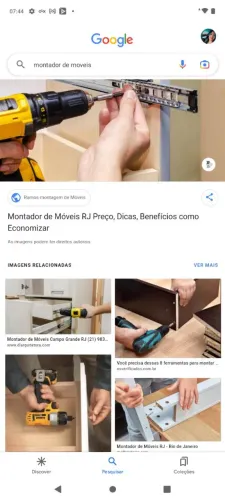 Montado de móveis com experiência 