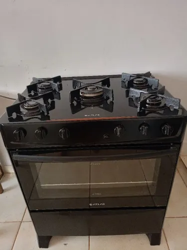 Fogão mesa de vidro 5 bocas automático