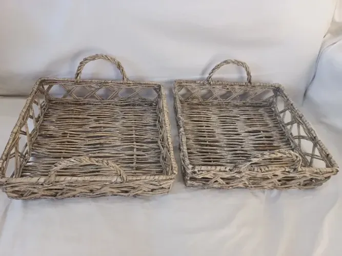 2 cestos de palha 30x30