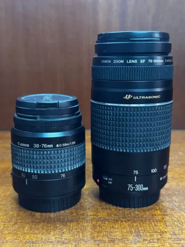 CONJUNTO OBJETIVAS CANON 38-76 + 75-300 ZOOM ULTRASONIC