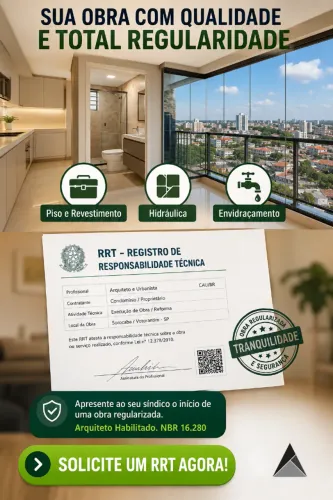 ART e RRT para reforma de apartamento