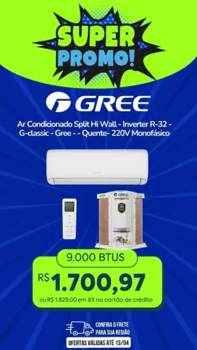Ar condicionado Split inverter 9.000 BTUS GREE
