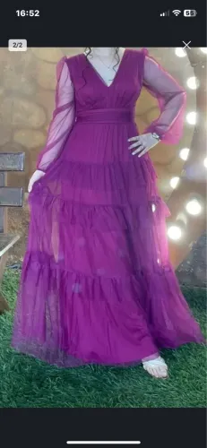 Vestido festa fúcsia