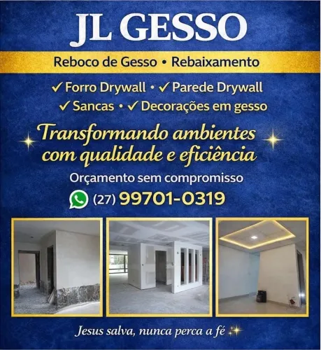 Gesso e Drywall em Vila Velha - Forro e Divisórias