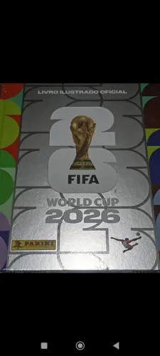 Álbum prata Copa 2026 + 300 figurinhas para colar + fig. da Coca + Legend Raul bronze 