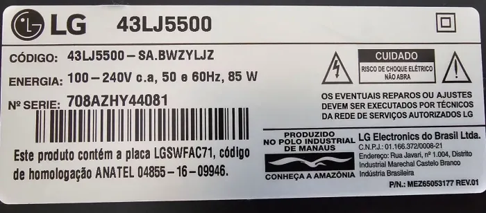 Tv LG Smart 43 polegadas 