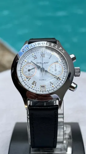 Poljot - Chronograph / Cal. 3133 - Mecânico A Corda - Completo com Estojo e Papéis