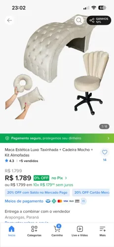 Maca com capa seminova