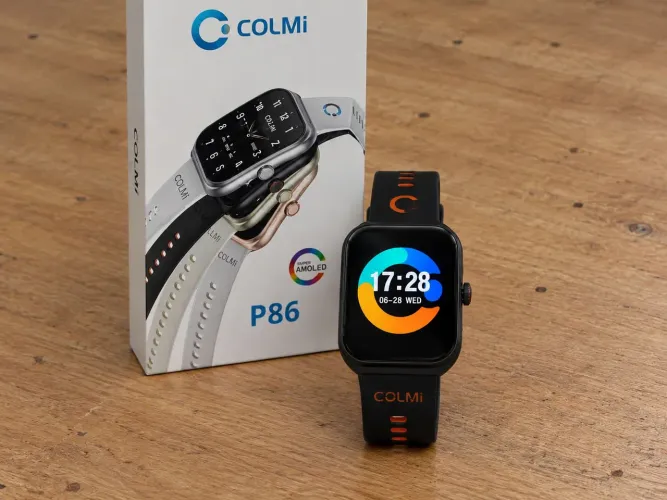 <br>Smartwatch COLMI P86 1,93" AMOLED Curva à Prova d'Água Lacrado
