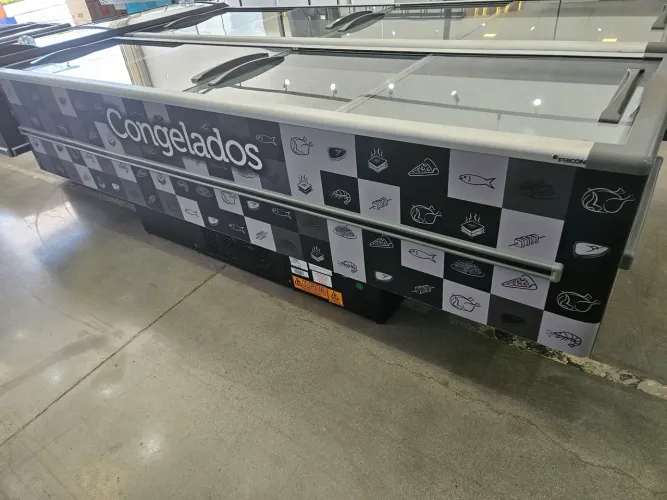 ilha expositora de congelados 3 metros 820 litros - nova