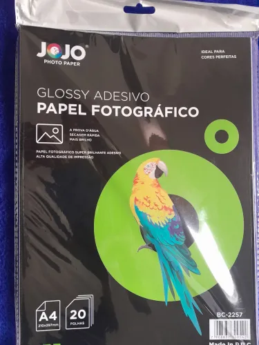 Papel fotográfico Glossy Adesivo 