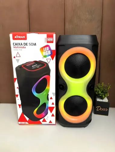 Caixa de Som Sem Fio Com LED que Pisca com a Música