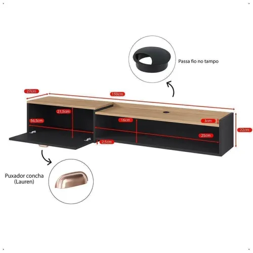Rack suspensa nova