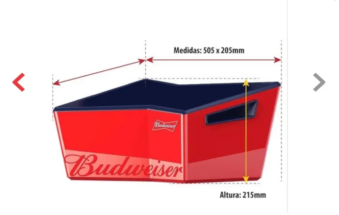 Balde de Gelo e Cerveja Budweiser
