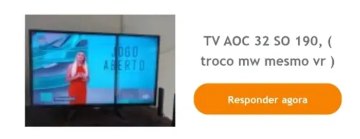 Tv smart aoc so 190, c/peq risco vertical na tela