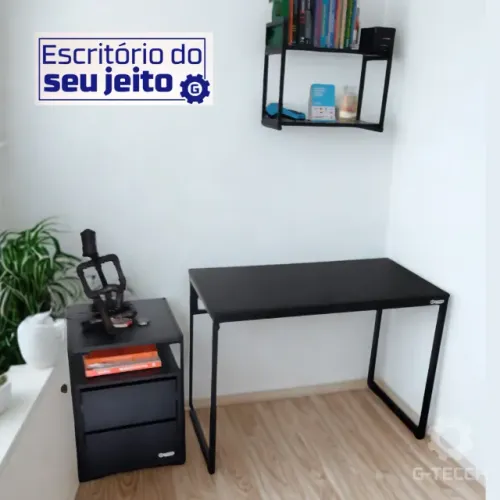 Mesa de Escritório 1m Reforçada NOVA Multiuso Industrial para Computador Notebook PC Gamer
